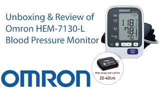 Omron HEM7130L Blood Pressure Monitor Unboxing amp Review [upl. by Llenel]