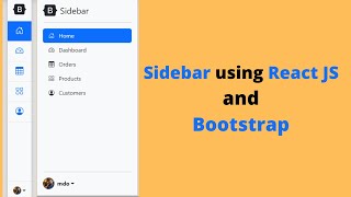 Sidebar using React JS and Bootstrap 5  Side Menu in Bootstrap 5 and ReactJS [upl. by Zeke807]