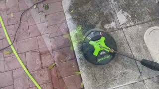 Greenworks 15inch surface cleaner and Greenworks 2700 PSI Pressure washer [upl. by Okorih]