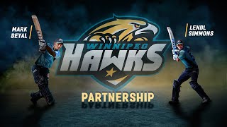 Highest partnerships GT20 Canada Season 1  Lendl Simmons and Mark Deyal  Winnipeg Hawks [upl. by Reinaldo700]