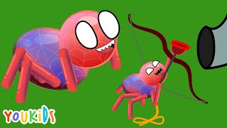 Itsy Bitsy Spider Song  YouKids Nursery Rhymes [upl. by Nonnelg]