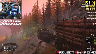 SnowRunner  Logging in the woods gameplay  Fanatec CSL DD [upl. by Sivia377]