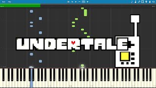 The Wrong Number Song  Undertale Piano sheet musicMIDI Synthesia [upl. by Schwitzer839]