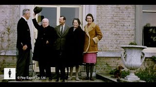 Charlie Chaplin visits Lord Mountbatten  Rare Colour Footage 1966 [upl. by Prent149]