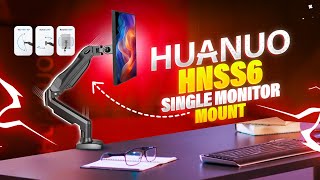 HUANUO HNSS6 Single Monitor Mount Review [upl. by Einnahc]