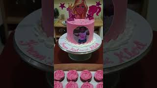 Barbie Cake for our 1 year old daughter ❤️ barbie cakedecoration barbiecake gravitydefyingcake [upl. by Norvall]