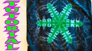 How To Tie Dye a 6 Point Star Design Full Tutorial 10 [upl. by Silma]