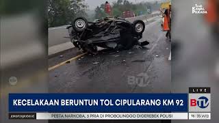 Kecelakaan Beruntun Puluhan Kendaraan di Tol Cipularang KM 92 Jalan Ditutup [upl. by Platt]