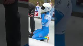 Italian skeleton bobsledder Alessia Crippa In Sledding Camera Man Had Them Angles [upl. by Arihsak]