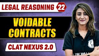 Legal Reasoning 22  Voidable Contracts  CLAT [upl. by Anirol]