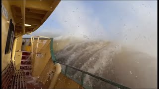 MV Freshwater battles massive 6M swell  SLOW MO Manly Ferry [upl. by Aznaed]