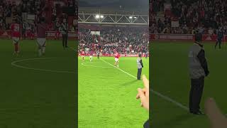 Morgan GibbsWhite dances to Freed From Desire after Nottingham Forest’s 30 EPL win over West Ham [upl. by Refiffej425]