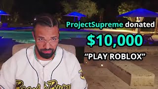 DONATING 10000 TO STREAMERS FOR 24 HOURS [upl. by Rafaelia846]