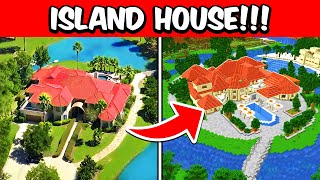 I Built My ISLAND House In MINECRAFT [upl. by Artaed251]