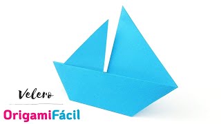 ⛵ Cómo hacer un barco velero de papel con Origami ¡Fácil [upl. by Lebezej]