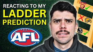 REACTING to my 2024 AFL Ladder Predictions [upl. by Ahsatam]