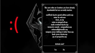 SSE ENGINE FIX Disabling All Mods  Working Achievements FIXED  Skyrim SEAE [upl. by Rahman]