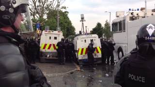 ARDOYNE WOODVALE RIOTS 2013 ORANGE PARADE [upl. by Azarcon430]