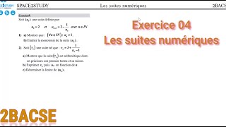 Exercice 4  Les suites numériques  2BACSE  Maths [upl. by Anaylil872]