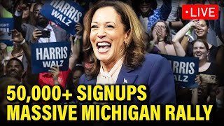 LIVE Kamala Harris and Tim Walz BIGGEST EVENT YET in DETROIT [upl. by Namad122]