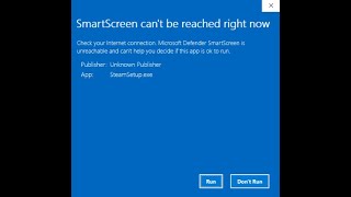 No se puede acceder a Windows SmartScreen ahora mismo SOLUCIÓN [upl. by Sherrod]