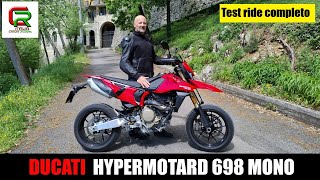 Ducati Hypermotard 698 Mono Test ride completo English subtitles [upl. by Eelarak]