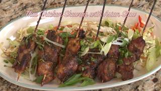 Cooking at Rieglemanns Thai Chicken Skewer with Asian Slaw [upl. by Kcaz]