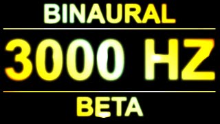 PURE 3000HZ BINAURAL BEATS  8D AUDIO  BETA WAVES [upl. by Marja265]