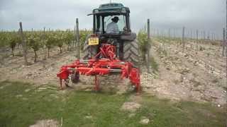 Inter vine cultivator Boisselet Vitifruit Equipment [upl. by Alekat]