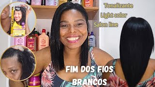 Fim Dos Fios Bancos tonalizante light color Salon linecor preto 20 [upl. by Kyriako2]