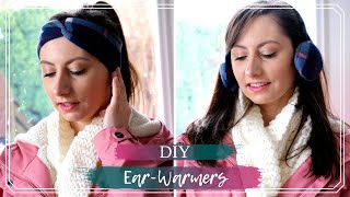 DIY Ear Warmer Headband  2 Easy Designs to Sew  DIY Headband amp Earmuffs [upl. by Zwiebel]