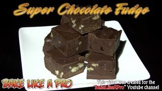 Super Chocolate Fudge Recipe  NO BAKE [upl. by Kcire]