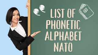 List of phonetic alphabet NATO [upl. by Adia]