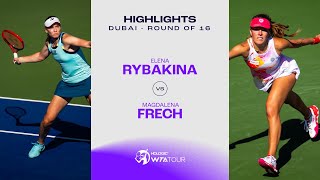 Elena Rybakina vs Magdalena Frech  2024 Dubai Round of 16  WTA Match Highlights [upl. by Galliett]