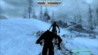 Skyrim WereWolf vs Giant Expert [upl. by Mensch784]