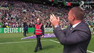 Brendan Rodgers celebrates another title with Celtic [upl. by Akciret]