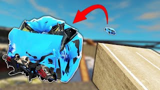 DESTROYING MY CAR ON INSANE RAMPS BeamNG Drive [upl. by Normandy]