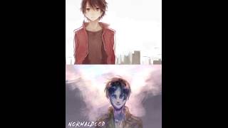 Eren Yaeger vs Shintaro Kisaragi  writing comparison kagerouproject attackontitan [upl. by Aretse737]