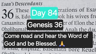 Daily Bible reading plan made easier Day 84 Genesis 36  Saturday blessings to all🙌🙏 [upl. by Sinnel]