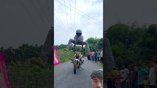 Bike rider 😯 salon mein bike stand KTM 🏍️automobile stante athlete shayari rider stant funny [upl. by Arahk]