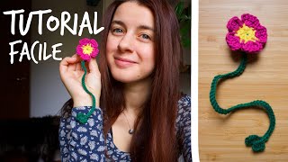 SEGNALIBRO FIORE a UNCINETTO🌸Tutorial FACILE [upl. by Rundgren]