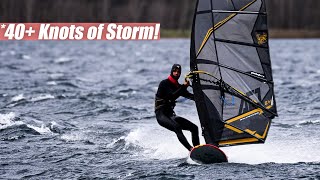 HARDCORE WINDSURFING Storm quotZoltanquot Blows with 40 Knots of Wind🔥 [upl. by O'Grady]