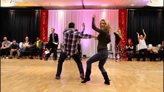 Improvised West Coast Swing Dance by PJ Turner amp Tashina Beckmann  Inspirational JnJ 2017 [upl. by Fretwell]