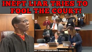 VERY Inept Liar Tries To Pull The Wool Over Judge SImpsons EyesMISERABLE FAIL [upl. by Rochkind142]