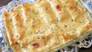 Easy White Chicken Enchilada Casserole [upl. by Bowlds527]