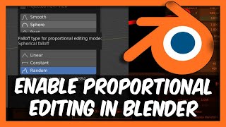 Blender 3 6 How To Enable Proportional Editing In Blender Tutorial For Beginners [upl. by Celia]