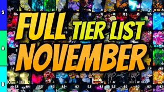 YBA FULL OFFICIAL YBA NOVEMBER SKIN TRADING TIER LIST NOVEMBER 2024 [upl. by True]