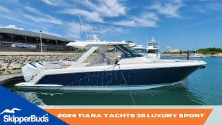 2024 Tiara Yachts 38LS Yacht Tour SkipperBuds [upl. by Nodyroc699]