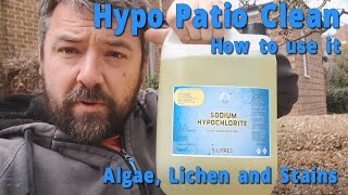 Concrete Patio Slabs Clean Part 2 Hypo Wash Bleach [upl. by Alhahs417]