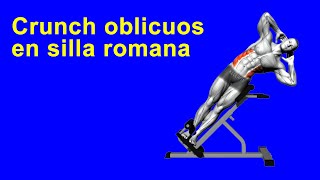 Ejercita los abdominales con la rutina crunch oblicuos en silla romana [upl. by Loleta]